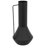 Βάζο Genmary Pakoworld Μεταλλικό σε Μαύρη Απόχρωση Φ17x34.5εκ