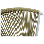 Πολυθρόνα Αλουμινίου Convince Pakoworld Στοιβαζόμενη με Λευκό Σκελετό-Textilene-pe Rattan σε Φυσική Απόχρωση 56x63x82εκ