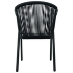 Πολυθρόνα Αλουμινίου Convince Pakoworld Στοιβαζόμενη με Γκρι Σκελετό-Textilene-pe Rattan 56x63x82εκ