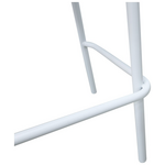 Σκαμπό Μπαρ Αλουμινίου Zuki Pakoworld Στοιβαζόμενη με Λευκό Σκελετό-Φυσικό Σχοινί 55x54x109εκ