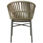 Πολυθρόνα Αλουμινίου-pe Σχοινί Frama Pakoworld Στοιβαζόμενη σε Καφε Απόχρωση και Μαξιλάρι 57x60x78εκ