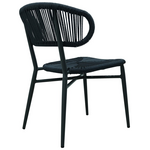 Καρέκλα Αλουμινίου-pe Rattan Agus Pakoworld Στοιβαζόμενη σε Γκρι Απόχρωση 55x63x77εκ