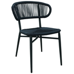 Καρέκλα Αλουμινίου-pe Rattan Agus Pakoworld Στοιβαζόμενη σε Γκρι Απόχρωση 55x63x77εκ