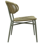 Καρέκλα Αλουμινίου-pe Rattan Agus Pakoworld Στοιβαζόμενη σε Καφέ Απόχρωση 55x63x77εκ