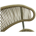 Καρέκλα Αλουμινίου-pe Rattan Agus Pakoworld Στοιβαζόμενη σε Καφέ Απόχρωση 55x63x77εκ