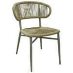 Καρέκλα Αλουμινίου-pe Rattan Agus Pakoworld Στοιβαζόμενη σε Καφέ Απόχρωση 55x63x77εκ