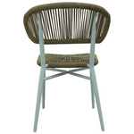 Καρέκλα Αλουμινίου-pe Rattan Agus Pakoworld Στοιβαζόμενη σε Λευκή Απόχρωση 55x63x77εκ