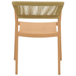 Πολυθρόνα Sillia Pakoworld Στοιβαζόμενη pp Cappuccino Απόχρωση με Μπεζ Rattan 55x52x74.5εκ