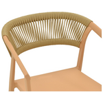 Πολυθρόνα Sillia Pakoworld Στοιβαζόμενη pp Cappuccino Απόχρωση με Μπεζ Rattan 55x52x74.5εκ