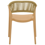 Πολυθρόνα Ankara Pakoworld Στοιβαζόμενη pp Cappuccino Απόχρωση με Μπεζ Rattan 57x48x80εκ