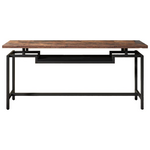 Κονσόλα Onole Pakoworld σε Καρυδί - Μαύρο Μέταλλο 180x35x82εκ