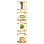 Ραφιέρα Μεταλλική Επιδαπέδια Kubo Pakoworld σε Χρυσή Απόχρωση 30x30x150εκ