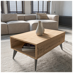 Τραπέζι Marla Pakoworld σε oak Απόχρωση 90x56x40εκ