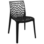 Καρέκλα Hush Pakoworld pp σε Μαύρη Απόχρωση 50x57x81εκ