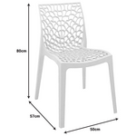 Καρέκλα Hush Pakoworld pp σε Ανθρακί Απόχρωση 50x57x81εκ