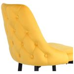 Σκαμπό Μπαρ Zedna Pakoworld Κίτρινο Βελούδο με Μαύρα Μεταλλικά Πόδια 52x57x111εκ