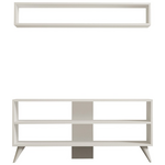 Σύνθετο Σαλονιού Prestige Pakoworld σε Λευκή Απόχρωση 120x29,6x50εκ