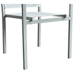 Πολυθρόνα Zacreta Pakoworld Αλουμίνιο-Textilene σε Λευκή Απόχρωση 61x56.5x87.5εκ