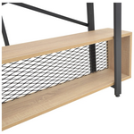 Βιβλιοθήκη Fifer Pakoworld σε oak-Μαύρη Απόχρωση 120x28x185εκ