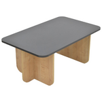 Τραπέζι Beca Pakoworld σε oak-Μαύρο Απόχρωση 100x60x42εκ