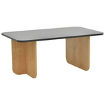 Τραπέζι Beca Pakoworld σε oak-Μαύρο Απόχρωση 100x60x42εκ