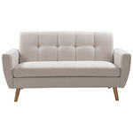 Καναπές Decency Pakoworld 2θέσιος Ύφασμα Μπεζ 149x75x86εκ