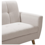 Καναπές Decency Pakoworld 2θέσιος Ύφασμα Μπεζ 149x75x86εκ