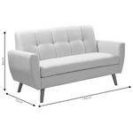 Καναπές Decency Pakoworld 2θέσιος Ύφασμα Μπεζ 149x75x86εκ