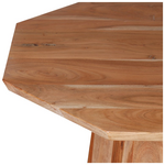 Τραπέζι Σαλονιού Octagon Pakoworld Ξύλο Acacia σε Φυσική Απόχρωση Φ80x45εκ
