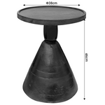 Βοηθητικό Τραπέζι Spello Inart Μασίφ Mango Ξύλο σε Καρυδι Απόχρωση Φ38x46εκ