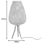 Φωτιστικό Δαπέδου Vazel Inart ε27 Μπαμπού σε Φυσική Απόχρωση Φ38x83.5εκ