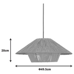 Φωτιστικό Οροφής Jarpie Inart ε27 Rope σε Φυσική Απόχρωση Φ49.5x20εκ