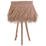 Επιτραπέζιο Φωτιστικό Herfo Inart ε27 Ρατάν σε Φυσική Απόχρωση Φ45x58.8εκ