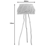 Φωτιστικό Δαπέδου Herfo Inart ε27 Ρατάν σε Φυσική Απόχρωση Φ60x135εκ