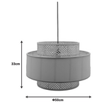 Φωτιστικό Οροφής Certy Inart ε27 Μπαμπού σε Φυσική Απόχρωση Φ50x33εκ