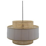 Φωτιστικό Οροφής Certy Inart ε27 Μπαμπού σε Φυσική Απόχρωση Φ50x33εκ