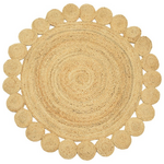 Χαλί Voni Inart Φυσικό Γιούτα Φ120x1εκ