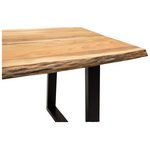 Τραπέζι Miles Slim Pakoworld Μασίφ Ξύλο Ακακίας σε Φυσική Απόχρωση με Μαύρα Μεταλλικά Πόδια 160x90x76εκ
