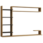 Σύνθετο Σαλονιού Επιτοίχιο Dilan Pakoworld σε oak-Ανθρακί Απόχρωση 180x29,60x121,80εκ