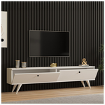 Έπιπλο Τηλεόρασης Jate Pakoworld σε Λευκή Απόχρωση 160x25x40εκ