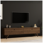 Έπιπλο Τηλεόρασης Jate Pakoworld σε Καρυδί Απόχρωση 160x25x40εκ