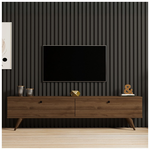 Έπιπλο Τηλεόρασης Jate Pakoworld σε Καρυδί Απόχρωση 160x25x40εκ