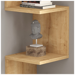 Ραφιέρα Γωνιακή Τοίχου Insta Pakoworld σε Oakί Απόχρωση 25x25x105,5εκ