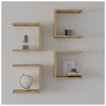 Ραφιέρα Τοίχου Perari Pakoworld 4τεμ.σε oak  Απόχρωση 30x19.6x30εκ