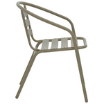 Τραπεζαρία Tade-Valor Pakoworld 5τεμ Μέταλλο-Γυαλί σε Σαμπανιζέ Απόχρωση 110x60x70εκ