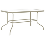 Τραπεζαρία Tade-Valor Pakoworld 5τεμ Μέταλλο-Γυαλί σε Σαμπανιζέ Απόχρωση 110x60x70εκ