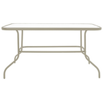 Τραπεζαρία Tade-Valor Pakoworld 5τεμ Μέταλλο-Γυαλί σε Σαμπανιζέ Απόχρωση 110x60x70εκ