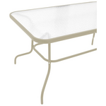 Τραπεζαρία Tade-Valor Pakoworld 5τεμ Μέταλλο-Γυαλί σε Σαμπανιζέ Απόχρωση 110x60x70εκ