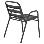 Τραπεζαρία Ensure-Sussie Pakoworld σετ 5τεμ Μέταλλο-Γυαλί σε Ανθρακί Απόχρωση 120x70x70εκ