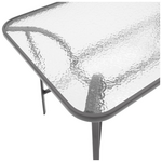 Τραπεζαρία Ensure-Sussie Pakoworld σετ 5τεμ Μέταλλο-Γυαλί σε Ανθρακί Απόχρωση 120x70x70εκ